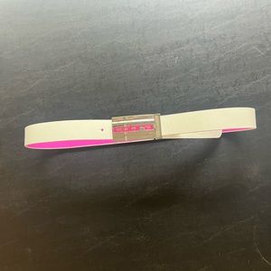 Cobra White Leather Belt (L)